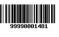 Código de Barras 99990001481