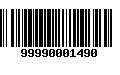 Código de Barras 99990001490