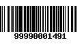 Código de Barras 99990001491