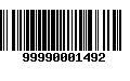 Código de Barras 99990001492