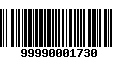 Código de Barras 99990001730