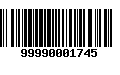 Código de Barras 99990001745