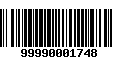 Código de Barras 99990001748