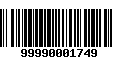 Código de Barras 99990001749