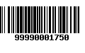 Código de Barras 99990001750