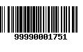 Código de Barras 99990001751