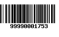 Código de Barras 99990001753