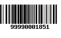 Código de Barras 99990001851