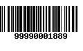 Código de Barras 99990001889