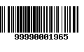 Código de Barras 99990001965