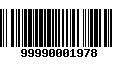 Código de Barras 99990001978