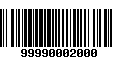 Código de Barras 99990002000