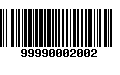 Código de Barras 99990002002