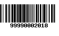 Código de Barras 99990002018