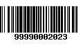 Código de Barras 99990002023