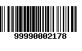 Código de Barras 99990002178