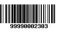 Código de Barras 99990002303