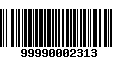 Código de Barras 99990002313