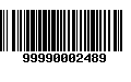 Código de Barras 99990002489