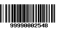 Código de Barras 99990002548