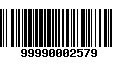 Código de Barras 99990002579