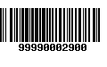 Código de Barras 99990002900