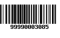 Código de Barras 99990003085