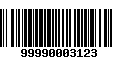 Código de Barras 99990003123