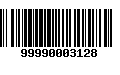 Código de Barras 99990003128