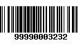 Código de Barras 99990003232