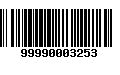 Código de Barras 99990003253