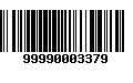 Código de Barras 99990003379