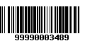 Código de Barras 99990003489