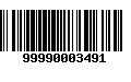 Código de Barras 99990003491