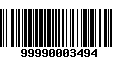 Código de Barras 99990003494