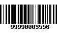 Código de Barras 99990003556