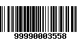 Código de Barras 99990003558