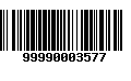 Código de Barras 99990003577