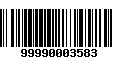 Código de Barras 99990003583