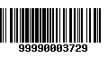 Código de Barras 99990003729