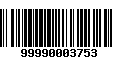 Código de Barras 99990003753