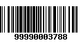 Código de Barras 99990003788