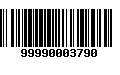 Código de Barras 99990003790