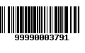 Código de Barras 99990003791