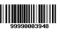 Código de Barras 99990003948