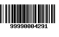 Código de Barras 99990004291