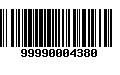 Código de Barras 99990004380