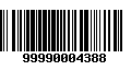 Código de Barras 99990004388