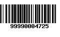 Código de Barras 99990004725