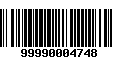 Código de Barras 99990004748